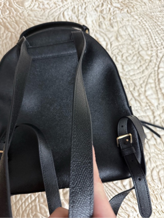 Coach Black Leather Mini Backpack with Gold Hardware